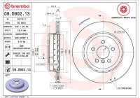 Disque de frein TWO-PIECE DISCS LINE 09.D902.13 Brembo