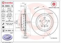 Disque de frein TWO-PIECE DISCS LINE 09.D903.13 Brembo