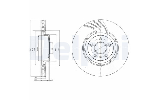 DISQUE DE FREIN UNITAIRE BG9052 Delphi