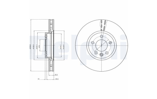 DISQUE DE FREIN UNITAIRE BG9106 Delphi
