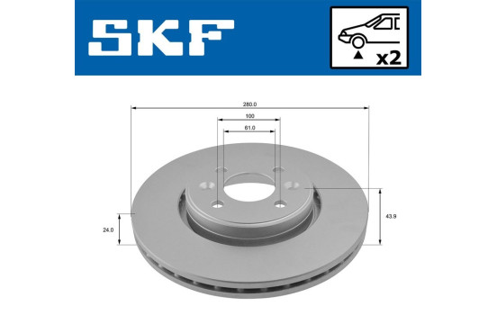 Disque de frein VKBD 80010 V2 SKF, Image 2