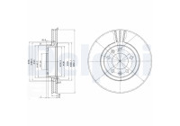 JEU DE 2 DISQUES DE FREIN BG2688 Delphi