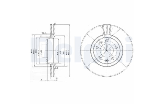 JEU DE 2 DISQUES DE FREIN BG2688 Delphi