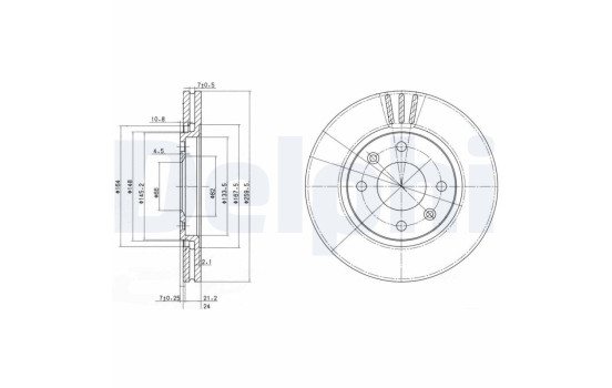 JEU DE 2 DISQUES DE FREIN BG2871 Delphi