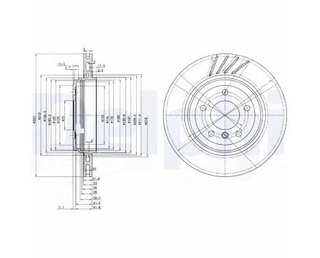 JEU DE 2 DISQUES DE FREIN BG3831 Delphi