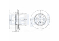 JEU DE 2 DISQUES DE FREIN BG3961 Delphi