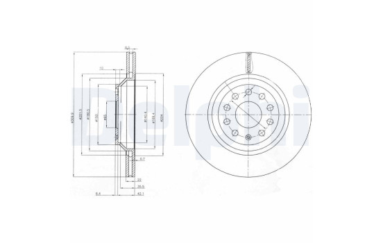 JEU DE 2 DISQUES DE FREIN BG3975 Delphi