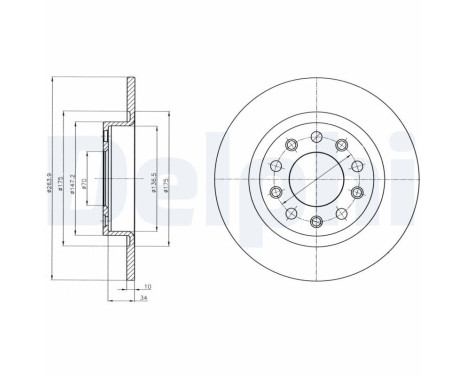 JEU DE 2 DISQUES DE FREIN BG4315 Delphi
