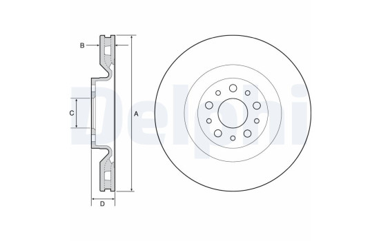 JEU DE 2 DISQUES DE FREIN BG4556 Delphi