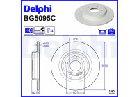 JEU DE 2 DISQUES DE FREIN BG5095C Delphi
