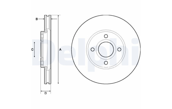JEU DE 2 DISQUES DE FREIN PEINTS BG4715C Delphi
