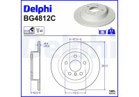 JEU DE 2 DISQUES DE FREIN PEINTS BG4812C Delphi