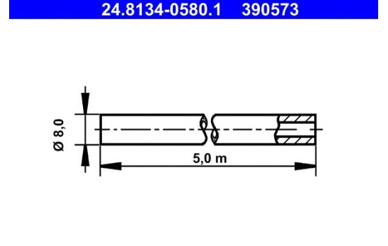 Conduite de frein 24.8134-0580.1 ATE, Image 2