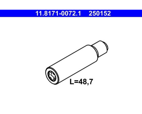 Boulon de guidage, étrier de frein 11.8171-0072.1 ATE