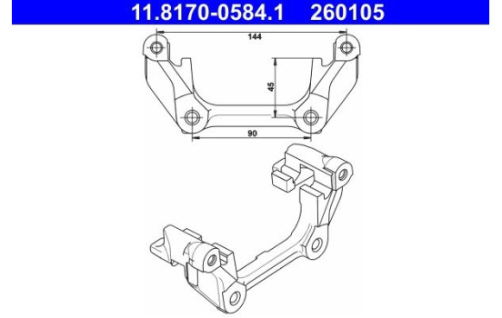 Support, étrier de frein 11.8170-0584.1 ATE, Image 2