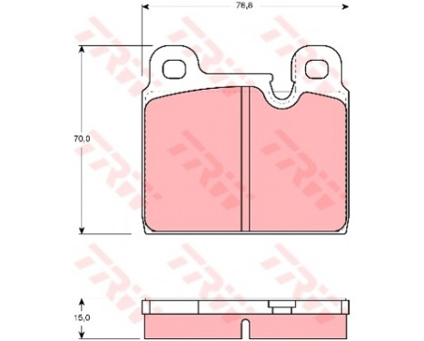 Kit de plaquettes de frein, frein à disque GDB918 TRW