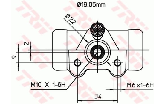 Cylindre de frein de roue BWD127 TRW, Image 2