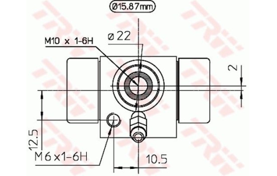 Cylindre de roue BWB111A TRW, Image 2