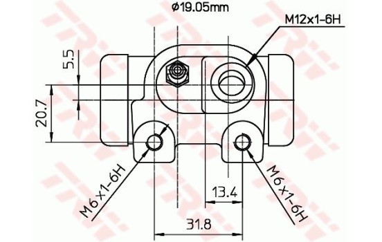 Cylindre de roue BWD181 TRW, Image 2