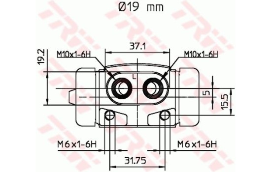 Cylindre de roue BWD188 TRW, Image 2