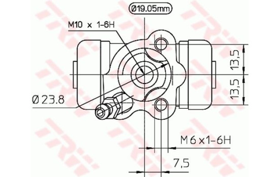Cylindre de roue BWD266 TRW, Image 2