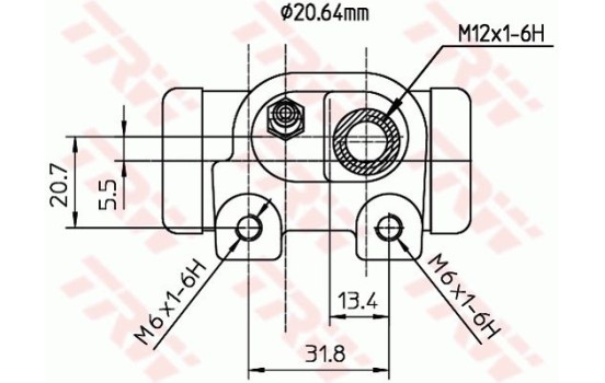 Cylindre de roue BWF126 TRW, Image 2