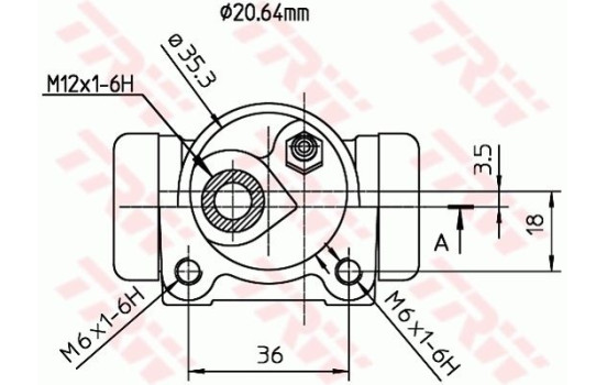 Cylindre de roue BWF168 TRW, Image 2