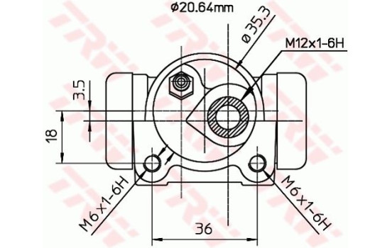 Cylindre de roue BWF171 TRW, Image 2