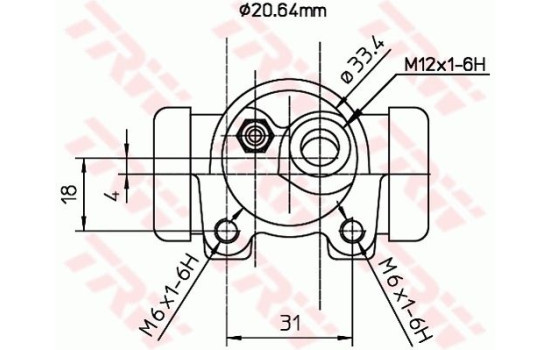 Cylindre de roue BWF250 TRW, Image 2