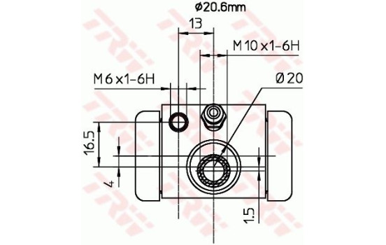 Cylindre de roue BWF317 TRW, Image 2