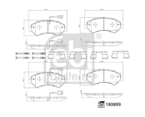 jeu de plaquettes de frein 180899 FEBI