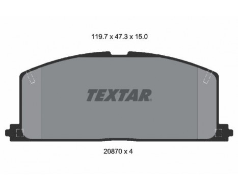 Jeu de plaquettes de frein 2087001 Textar, Image 2
