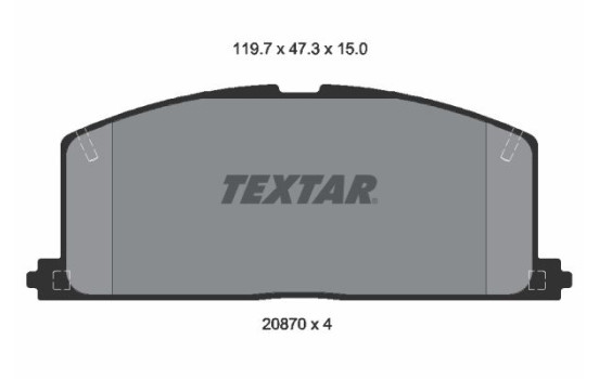 Jeu de plaquettes de frein 2087001 Textar, Image 2