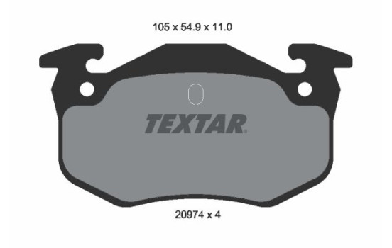 Jeu de plaquettes de frein 2097401 Textar, Image 2