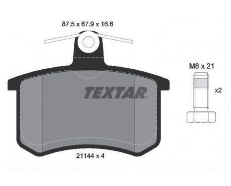Jeu de plaquettes de frein 2114401 Textar, Image 2