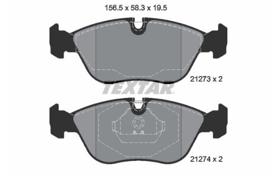 Jeu de plaquettes de frein 2127304 Textar, Image 2
