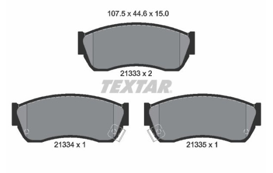 Jeu de plaquettes de frein 2133301 Textar, Image 2