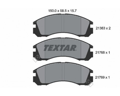 Jeu de plaquettes de frein 2136301 Textar, Image 2