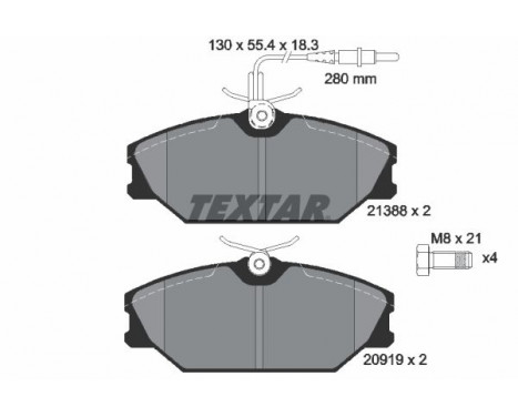 Jeu de plaquettes de frein 2138802 Textar, Image 2