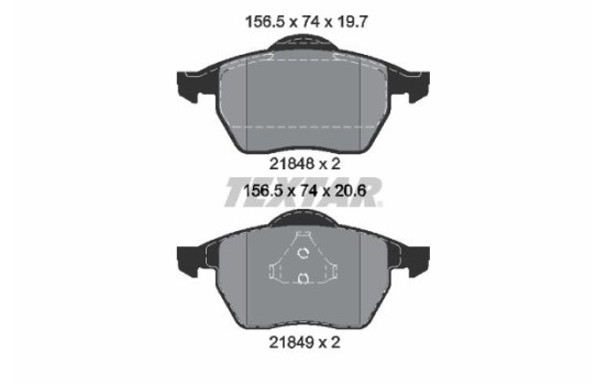 Jeu de plaquettes de frein 2184802 Textar, Image 2