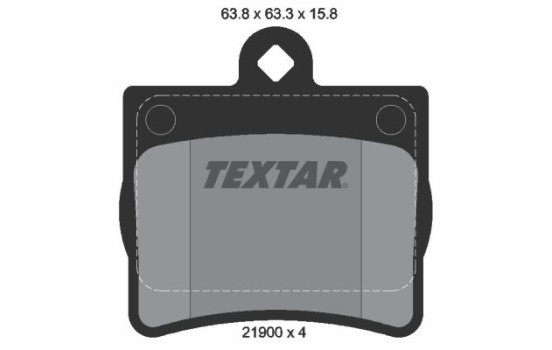 Jeu de plaquettes de frein 2190003 Textar, Image 2