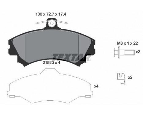 Jeu de plaquettes de frein 2192003 Textar