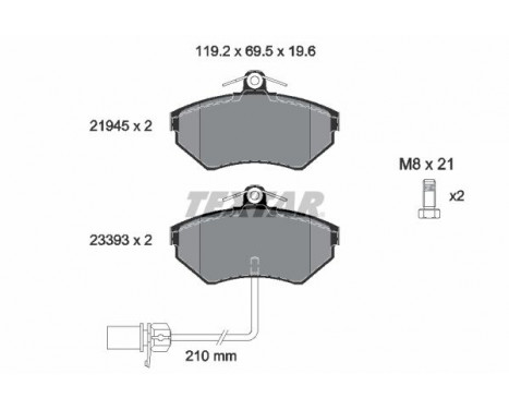 Jeu de plaquettes de frein 2194504 Textar, Image 2