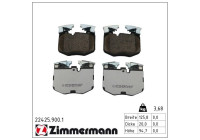 Jeu de plaquettes de frein 22425.900.1 Zimmermann