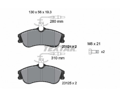 Jeu de plaquettes de frein 2312401 Textar, Image 2
