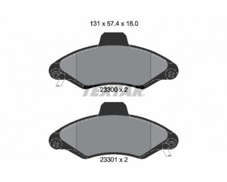 Jeu de plaquettes de frein 2330002 Textar, Image 2