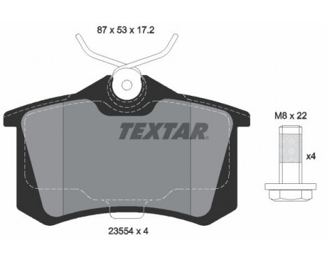 Jeu de plaquettes de frein 2355402 Textar