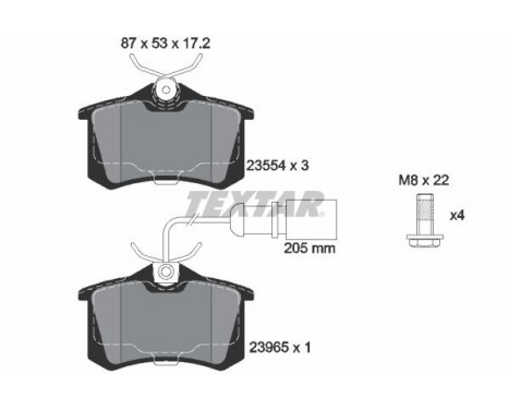 Jeu de plaquettes de frein 2355403 Textar, Image 2