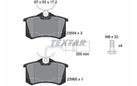 Jeu de plaquettes de frein 2355403 Textar, Image 2