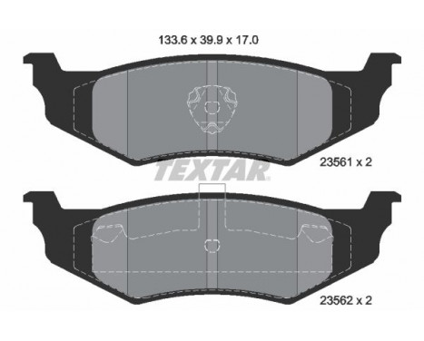 Jeu de plaquettes de frein 2356102 Textar, Image 2